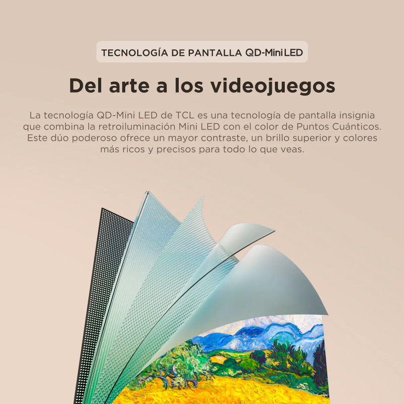 Tcl SMART TV 75" QD MINILED 4K ART TV GOOGLE TV A400PRO